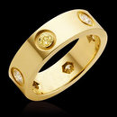 White & yellow canary diamonds 2 ct. wedding ring band