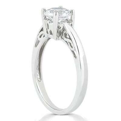 F VS1 diamond solitaire ring 1 Carat diamond gold ring