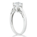 F VS1 diamond solitaire ring 1 Carat diamond gold ring