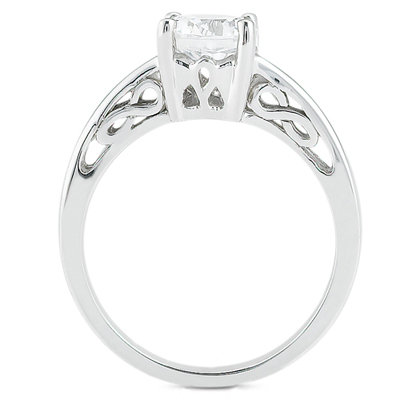 F VS1 diamond solitaire ring 1 Carat diamond gold ring