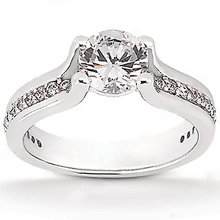 1.32 Cts. DIAMOND F VVS1 ring white gold wedding ring