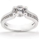 1.32 Cts. DIAMOND F VVS1 ring white gold wedding ring