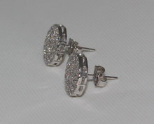 3 carat diamonds earrings white gold stud ear ring pair