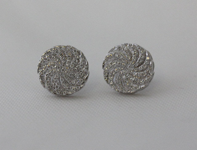 3 carat diamonds earrings white gold stud ear ring pair