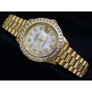 Rolex datejust gold lady watch diamond bezel date just