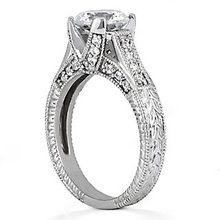 1.69 carats F VS1 Round diamonds ring engagement gold