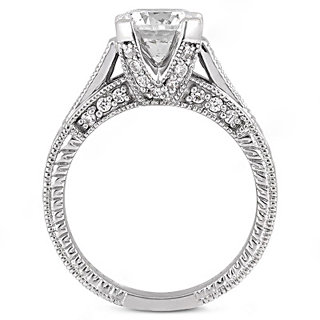 1.69 carats F VS1 Round diamonds ring engagement gold