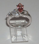 1.85 carats MARQUIS PINK DIAMONDS ring solitaire fancy