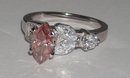 1.85 carats MARQUIS PINK DIAMONDS ring solitaire fancy
