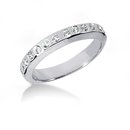 1.36 Ct. Diamond ring engagement band set white gold
