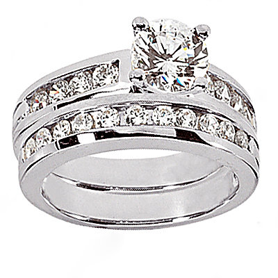 1.41 Ct. Diamonds engagement set F VVS1 diamond ring