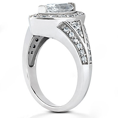 Diamond wedding ring maruquise cut diamonds 1.76 Ct.