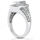 Diamond wedding ring maruquise cut diamonds 1.76 Ct.