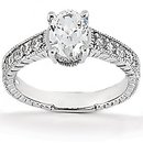 Oval cut DIAMONDS 1.26 ct. ring gold wedding jewelry