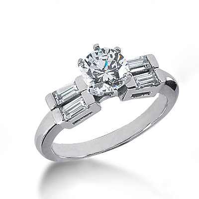 Beautiful diamonds 5-stone ring 1.51 carats white gold