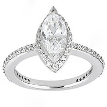 1.65 Ct. Diamonds marquise cut ring F VVS1 diamond gold