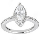 1.65 Ct. Diamonds marquise cut ring F VVS1 diamond gold