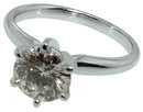 1.01 carats diamond ring YELLOW GOLD 18K F VVS1 NEW
