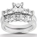 1.51 carat diamonds princess cut engagement ring band