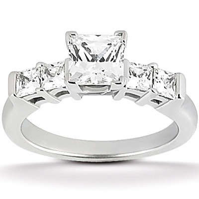1.51 carat diamonds princess cut engagement ring band