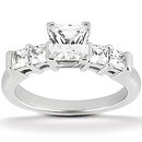 1.51 carat diamonds princess cut engagement ring band
