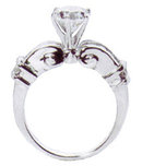 1.30 carat DIAMOND ENGAGEMENT RING platinum G VS1/VVS1