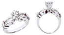 1.30 carat DIAMOND ENGAGEMENT RING platinum G VS1/VVS1