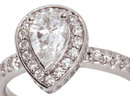 2.01 carats PLATINUM DIAMOND RING engagement pear shape