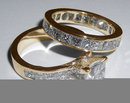 2.51 Ct. diamonds princess cut anniversary ring gold