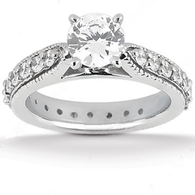 1.70 ct. diamonds engagement ring band set gold new