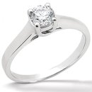 DIAMOND SOLITAIRE RING prong style 1.0 CT. platinum