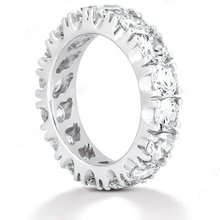 4 Carat. Diamonds F VS1 eternity wedding band gold