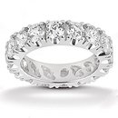 4 Carat. Diamonds F VS1 eternity wedding band gold