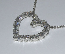 5.01 carats HEART style PENDANT diamonds necklace love