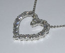 5.01 carats HEART style PENDANT diamonds necklace love