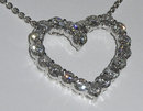 5.01 carats HEART style PENDANT diamonds necklace love