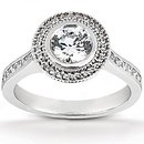 F VS1 Diamond ring 2.22 ct. solitaire wedding gold ring
