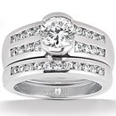 White gold diamonds 1.51 Cts. wedding band ring diamond