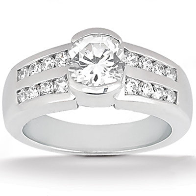 White gold diamonds 1.51 Cts. wedding band ring diamond