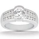 White gold diamonds 1.51 Cts. wedding band ring diamond