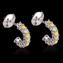 2 ct. yellow canary diamonds La poussette backs earring