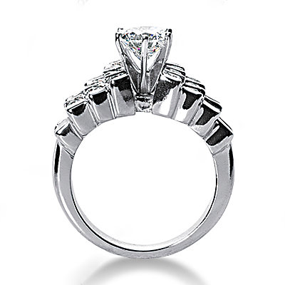 2 Ct. Diamonds engagement ring prong setting gold ring