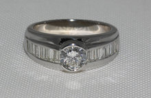2 carat diamonds engagement ring men's band white gold