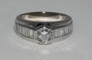 2 carat diamonds engagement ring men's band white gold