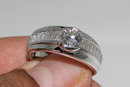 2 carat diamonds engagement ring men's band white gold