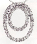 5.03 carats double OVAL diamond pendant necklace gorgeo