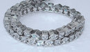 6.5 carats diamond tennis bracelet round half bezel