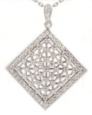4.35 carats F VVS1 Rhombical diamond pendant jewelry