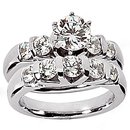 Diamonds wedding band set F VVS1 diamond ring 1.65 cts.