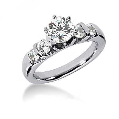 Diamonds wedding band set F VVS1 diamond ring 1.65 cts.